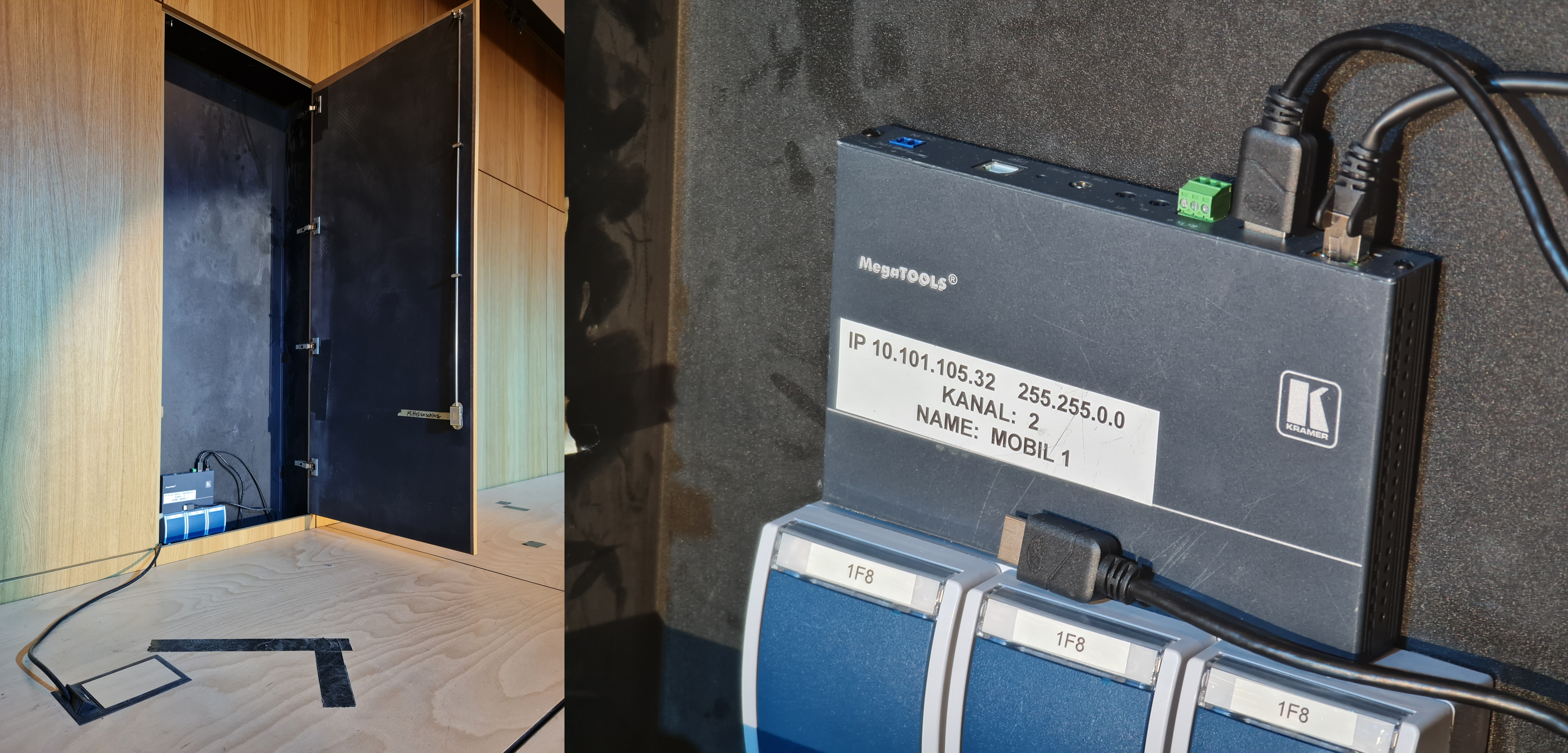 HDMI Anschluss für z.B. Laptops eines Redners auf der Bühne